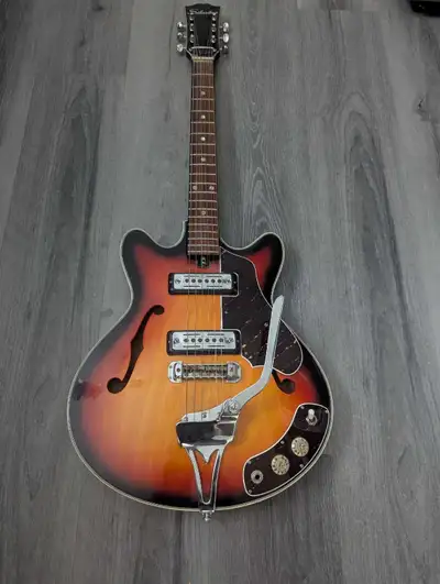 Vintage Silvertone Hollow body electric guitar, View more