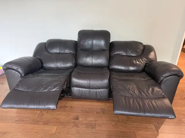 Leather Reclining Sofa