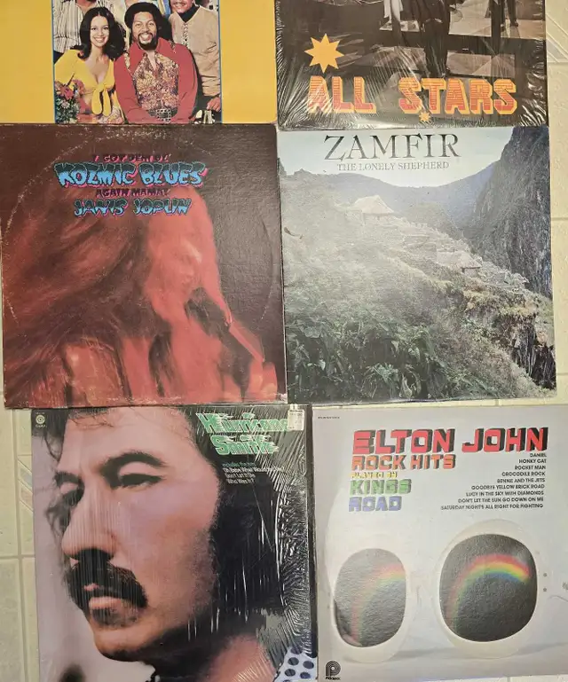 Records-Janis Joplin, Louis Armstrong, Nat King Cole, Hurricane
