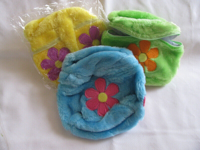 Girls Plush Purse Flower Accent Blue Green Yellow Choice NEW in Kids & Youth in Saint John