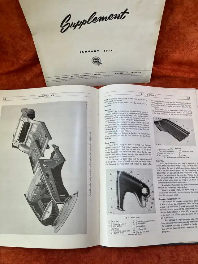 Vintage car service manual. Austin Cambridge in Other in Red Deer - Image 7