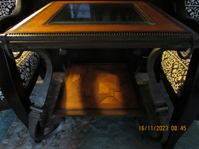 2 End tables,  cast iron frames $80 each in Coffee Tables in Hamilton - Image 3