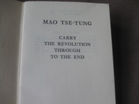 Mao Tse-Tung "Carry The Revolution Through To The End"