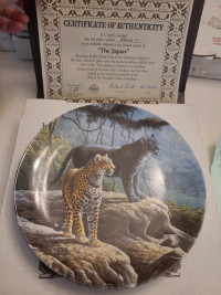 The Jaguar by Lee Cable Knowles Collector Plate 1990
