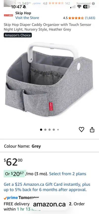 skip hop diaper caddy with light, View more
