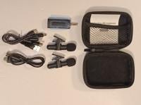 Dual Wireless Lavalier Microphone for iPhone - Android - Autio