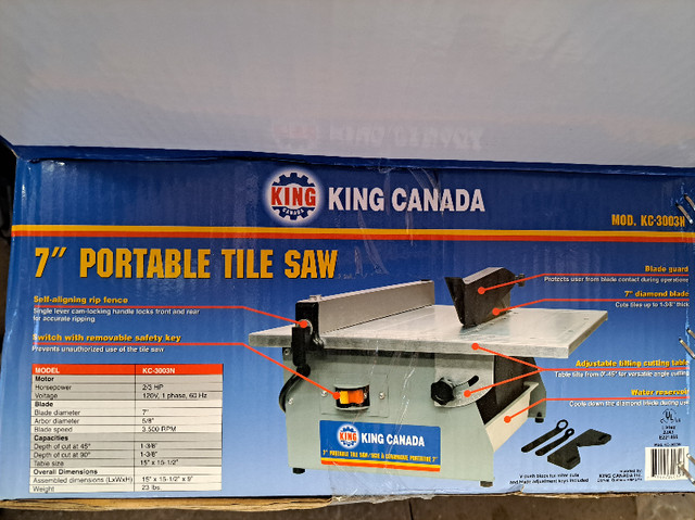 7" Tile Saw Cutter in Power Tools in Burnaby/New Westminster - Image 2