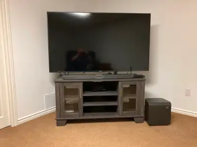 SONY BRAVIA 65" TV AND POLK SOUND BAR, View more