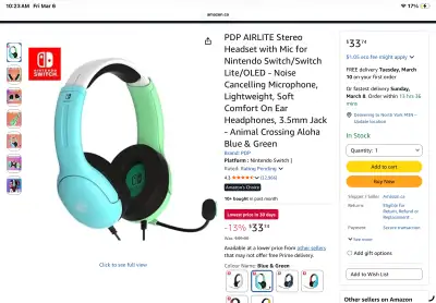 Earphones for Nintendo Switch, View more
