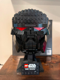 LEGO STAR WARS DARK TROOPER HELMET 75343 USED COMPLETE