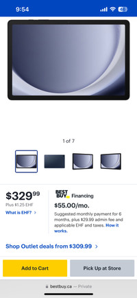 Samsung galaxy tab a9+ new in box tablet 