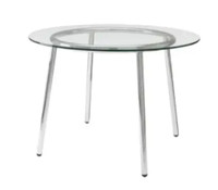 Round 41” Glass Table For Sale