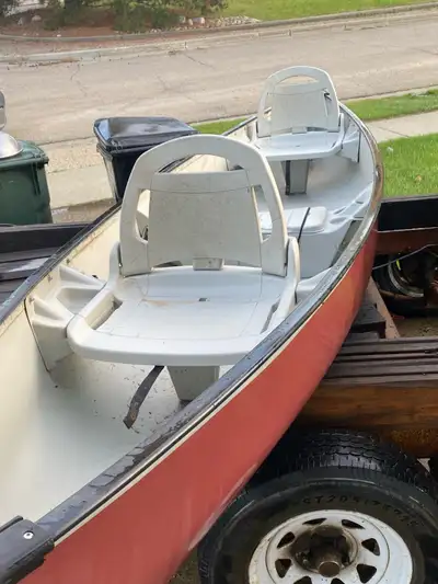 I'm selling an Explorer 14.5 DLX canoe, perfect for leisurely paddles on the lake or exploring calm...