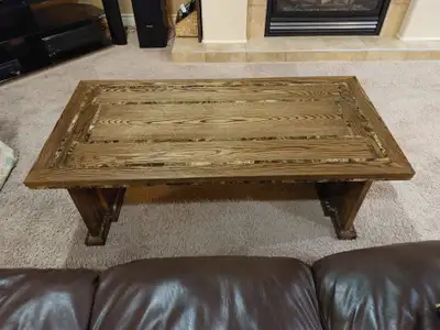 New marble and oak coffee table, View more