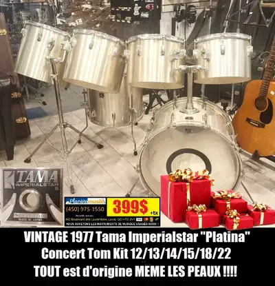 VINTAGE 70'S JAPAN Batterie drum shell kit TAMA IMPERIALSTAR, View more