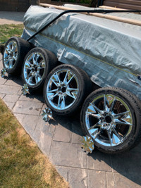 4 x 17 inch “Chrome Platinum Snyper Wheel Rims” & Tires