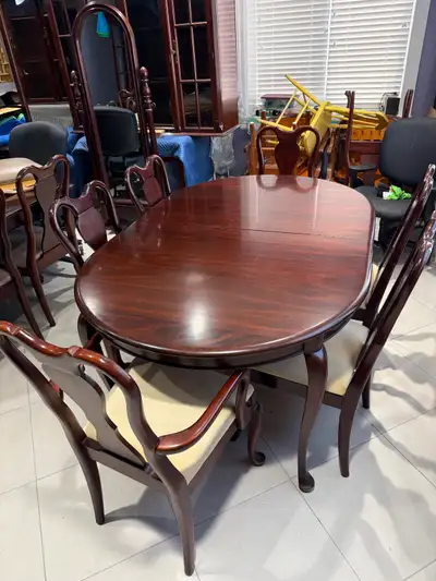 Gibbard Canadian Legacy Mahogany Oval Dining Table Six 6 Chairs, View more