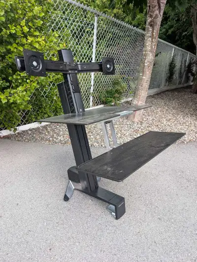 Ergotron Sit/Stand dual monitor station, View more