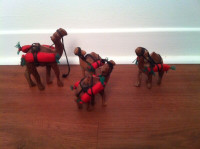 4 x camel figurines