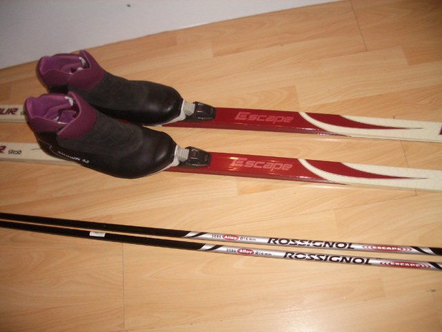 Kit:  ski de fond  ROSSIGNOL  XC 203 cm + bottes Salomon 12 US m dans Ski  à Ville de Montréal - Image 4