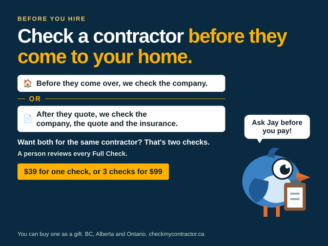 Check a contractor before they come to your home, $39