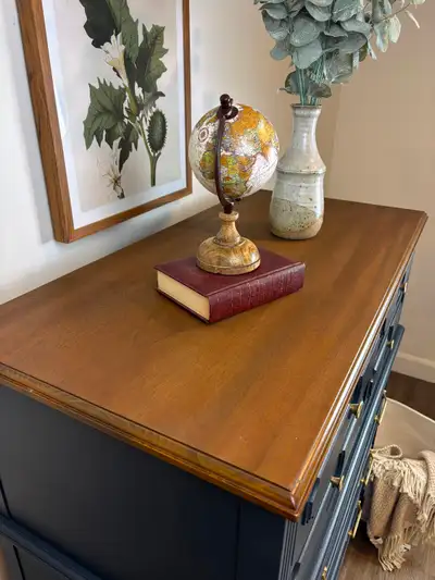 Deep blue MCM Gibbard dresser walnut, View more