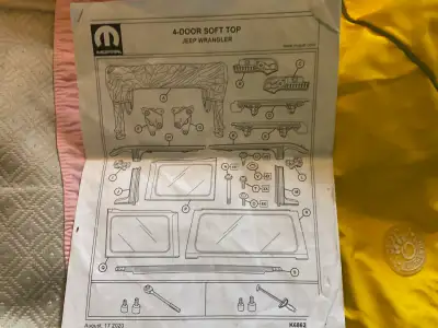 OBO This Mopar soft top for a 4-door Jeep Wrangler is in top condition. Perfect for replacing a dama...