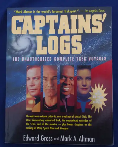The Captains Logs contain info on Star Trek series and movies up to 1995. 30 year span. The book is...