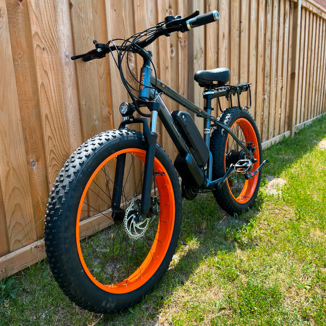 NEW ALUMINUM ALLOY 500W 48V 13Ah 26” Fat Tire Electric Bike in eBike in Guelph - Image 4