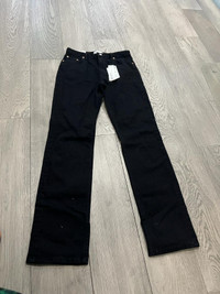 Zara Slim Fit Split Hem High Rise Jeans (Size: 40w)