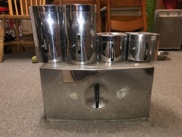 Vintage Kromex Canister Set with Breadbox in Arts & Collectibles in Oshawa / Durham Region