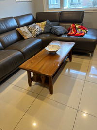 Heavy solid wood coffee table in excellent condition 