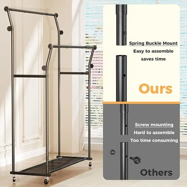 NEW IN BOX TechSpanner ® Double Rods Clothes Rack in Storage & Organization in Oakville / Halton Region - Image 7