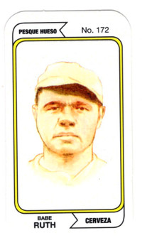 BABE RUTH #172 Card Spanish/English Bilingual BACK VARIATION