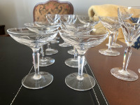 Rare! 15 ps wine glasses glass crystal set Vintage 
