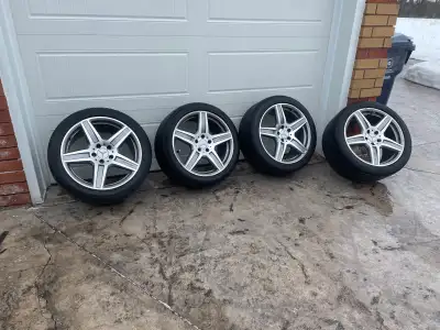 Selling my OEM set of e63 wheels. Came off of a w212 e63 AMG. Will fit tons of other Mercedes and 5x...