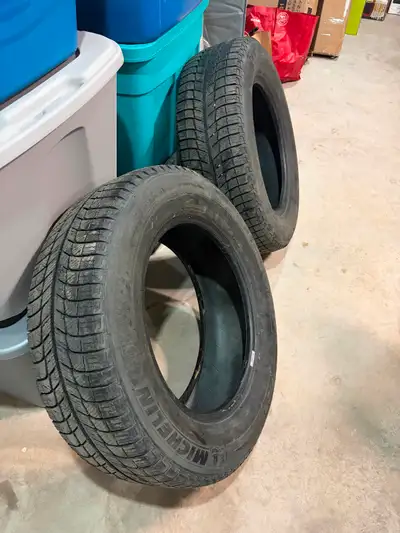 Michelin X-Ice Tires 215/65R16. Two Michelin Tires. Never patched. Pick up only.