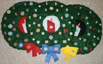 Wreath Advent Calendars - Hand Stitched - New, View more