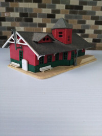 HO scale model train station