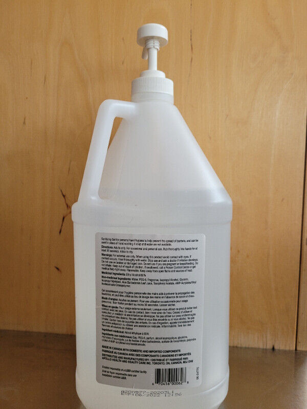 1 gallon/3.78L full pump bottle Hand Sanitizer Natural Concepts in Other in City of Halifax - Image 4