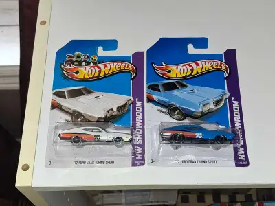 - 1972 Ford Gran Torino Sport - 2013 Hot Wheels Performance lot of 2 variations - K & N livery - 1/6...