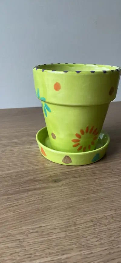 Hand painted plant pot/storage pot, View more