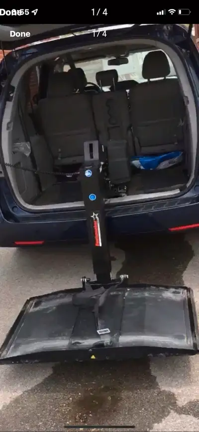 motorized trailer hitch carrier for wheelchair/scooter, View more