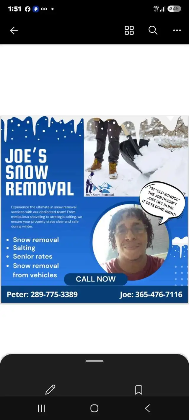 Joe's snow removal