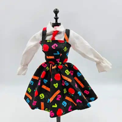 Teacher Barbie Dress Replacement Doll Apple Ruler Numbers 1995 M, View more