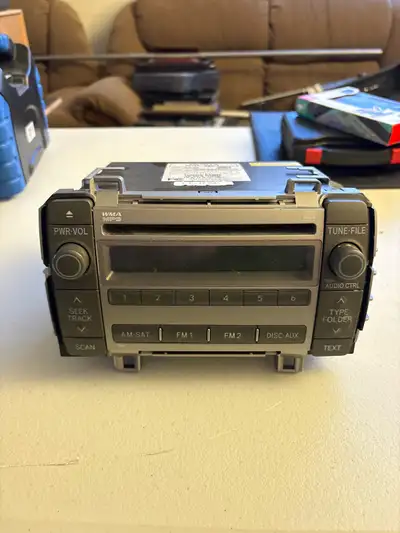 This was removed from my 2010 Matrix XR when new and never used. It was replaced with a Pioneer Navi...