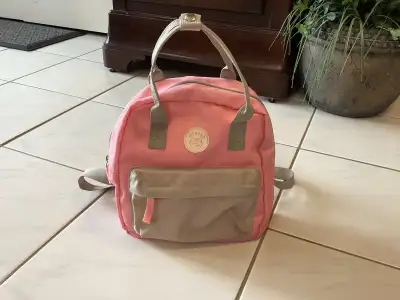Miniso Pink and Grey Kawaii Backpack, View more