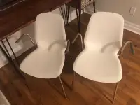 Ikea Leifarne/Lidas white chairs with armrest 