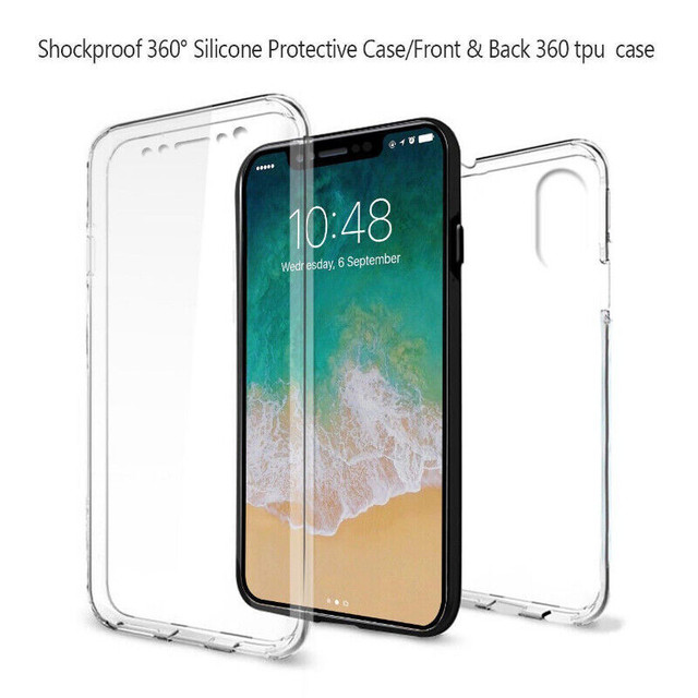 iPhone X XS 360 Double-Sided Soft Thin Transparent Clear Cover in Cell Phone Accessories in Ottawa - Image 4