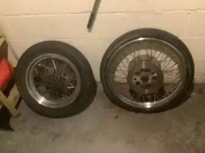 Shovel head wheels rear 16” and front 21” with dual disk in good condition neg… Thx for looking .